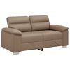 vidaXL Dvivietė sofa, kapučino spalvos, 160x81x84 cm, dirbtinė oda