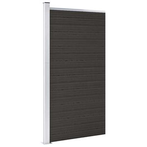 vidaXL Tvoros segmentas, juodos spalvos, 95x186cm, WPC