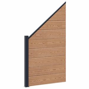 vidaXL Tvoros rinkinys 95 x 180 cm WPC ir aliuminis Ruda