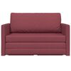 vidaXL Sofa lova 110cm Vyno raudona audinys
