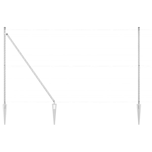 vidaXL Tvorelės stulpas Kita 26 pcs Pilka 3,2 x 3,2 x 170 cm Plienas