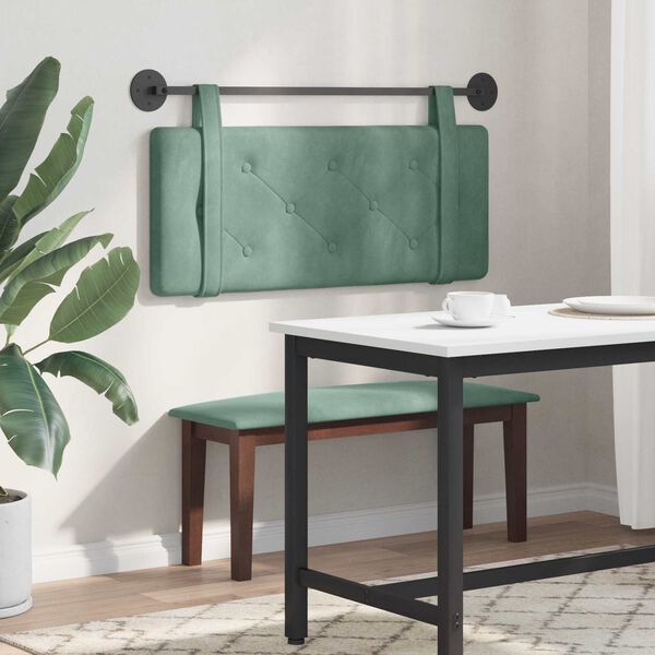 vidaXL Kabantysis galvūgalis Jūrinė žalia 110 x 55 x 5 cm Aksomas