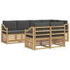 vidaXL Lauko sofos komplektas 7 pcs Balta ir antracito