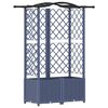 vidaXL Pakeltas lovas su trelėmis ir stogu Pilka 122 x 40 x 141 cm PP