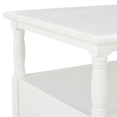 vidaXL Kavos staliukas, baltas, 100x55x45cm, mediena