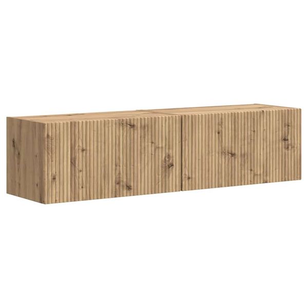 vidaXL TV sieninė spintelė 2 pcs Meistrų ąžuolas 60 x 31 x 29,5 cm