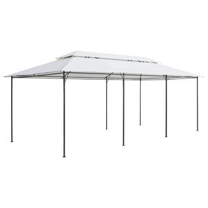 vidaXL Pavėsinė, baltos spalvos, 600x298x270cm, 180g/m&sup2;