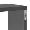 vidaXL Sieninės lentynos, 4vnt., pilkos, 100x15x30cm, MDP, kubo formos