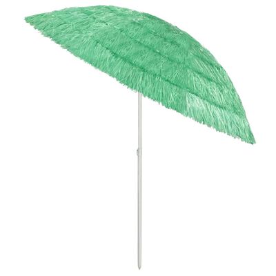 vidaXL Paplūdimio skėtis, žalios spalvos, 240cm, havajietiško dizaino