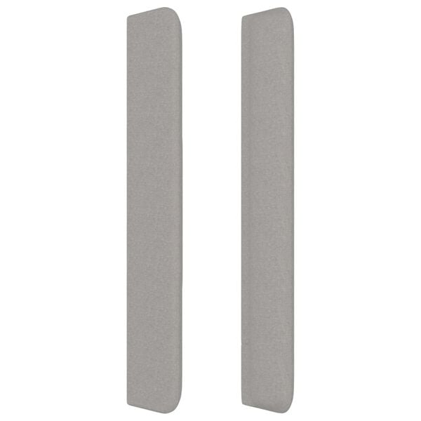 vidaXL Galvūgalis su auselėmis, pilkas, 83x16x118/128cm, audinys