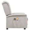 vidaXL Elektrinis masažinis krėslas, šviesiai pilkas, audinys
