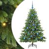 vidaXL Dirbtinė Kalėdų eglutė su 150 LED Žalia 150 cm PE ir PVC