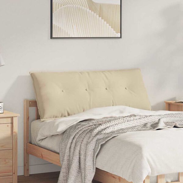 vidaXL Apsaugos Pagalvė Kreminė 120 x 50 cm Mikropluo&scaron;to audinys