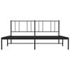 vidaXL Metalinis lovos rėmas su galvūgaliu, juodos spalvos, 180x200cm