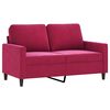 vidaXL Dvivietė sofa, raudonojo vyno spalvos, 120cm, aksomas