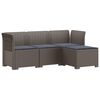 vidaXL 4 Vietų Sodo Sofa su Pagalvėlėmis Ratanų Imitacija PP