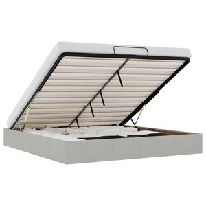 vidaXL Osmanų lovos rėmas be čiužinio &scaron;viesiai pilkas 180x200cm Velvet