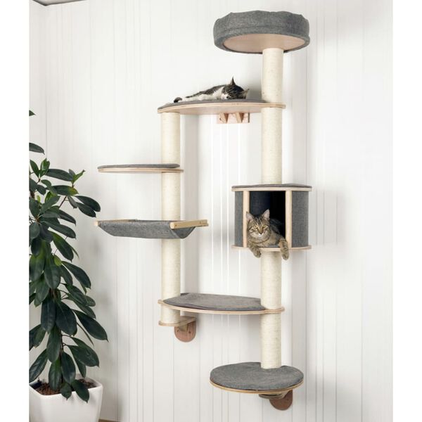 Kerbl Draskyklė kat. Dolomit XL Tofana, mont. prie sien., pilka, 185cm