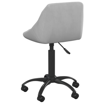 vidaXL Valgomojo kėdė, šviesiai pilkos spalvos, aksomas
