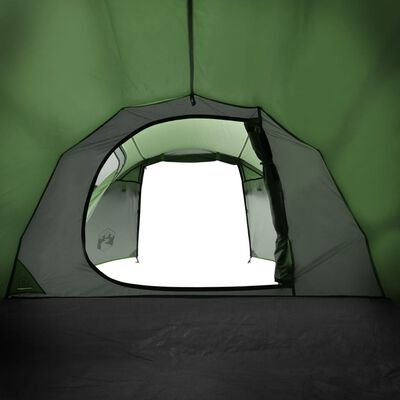vidaXL Stovyklavimo palapinė, žalia, dvivietė, tunelinė
