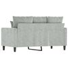 vidaXL Dvivietė sofa, &scaron;viesiai pilkos spalvos, 120cm, aksomas