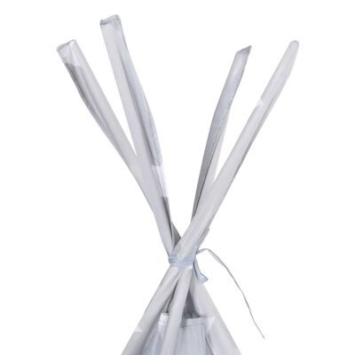 vidaXL Vaikiška tipi palapinė, pilka, 115x115x160cm, poliesteris