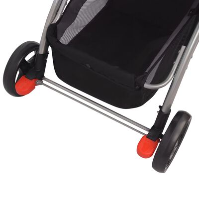 vidaXL Vaikiškas vežimėlis, pilkas, 102x52x100 cm