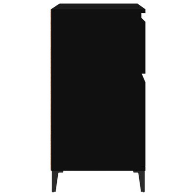vidaXL Šoninė spintelė, juodos spalvos, 60x35x70cm, apdirbta mediena