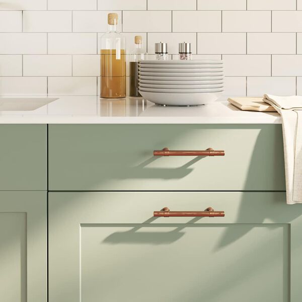 vidaXL Spintelės rankenėlės, 10vnt., bronzinės, nerūdijantis plienas