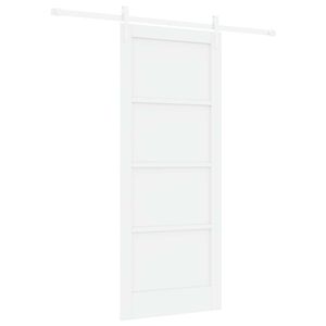vidaXL Slankios durys ORKDAL Balta 83 x 202 cm Pu&scaron;ies medienos masyvas