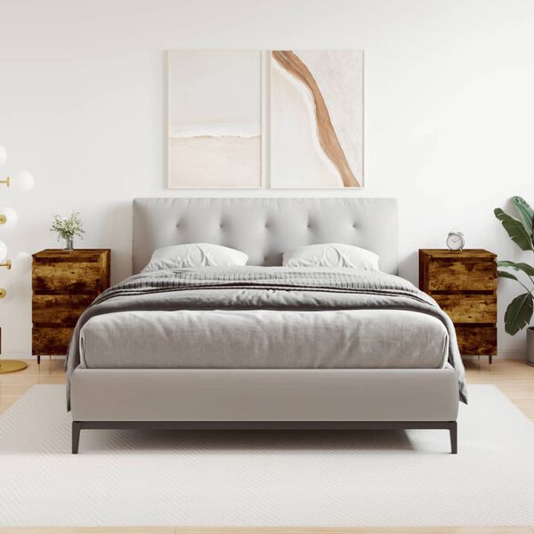 vidaXL Naktinės spintelės, 2vnt., dūminio ąžuolo, 40x35x69cm, mediena