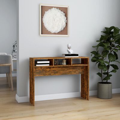 vidaXL Konsolinis staliukas, dūminio ąžuolo, 105x30x80cm, mediena