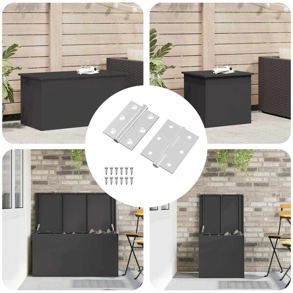 vidaXL Vyrius 2 pcs Sidabro 50 x 38 x 1,3 mm Plienas