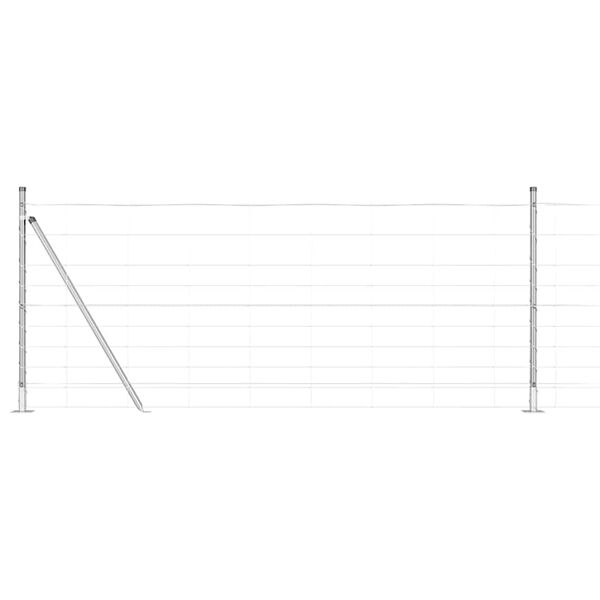 vidaXL Tvorelės stulpas Cinkuotas 50 x 1 m Plienas