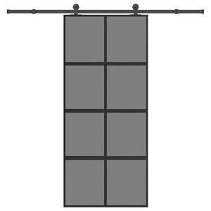 vidaXL Stumdomos durys su įrangos rinkiniu, 90x205cm