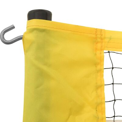 vidaXL Badmintono tinklas, geltonas ir juodas, 600x155cm, PE audinys