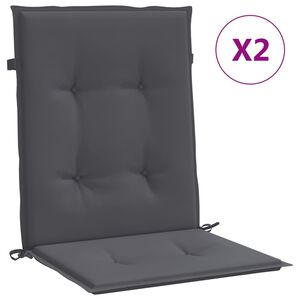 vidaXL Sodo kėdės pagalvėlės, 2vnt., antracito, audinys