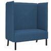 vidaXL Auk&scaron;tos nugaros sofa 101cm Mėlyna audinys