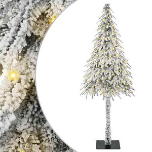 vidaXL Kalėdų eglutė su 300 LED s stovu Balta 210 cm PE ir Plienas