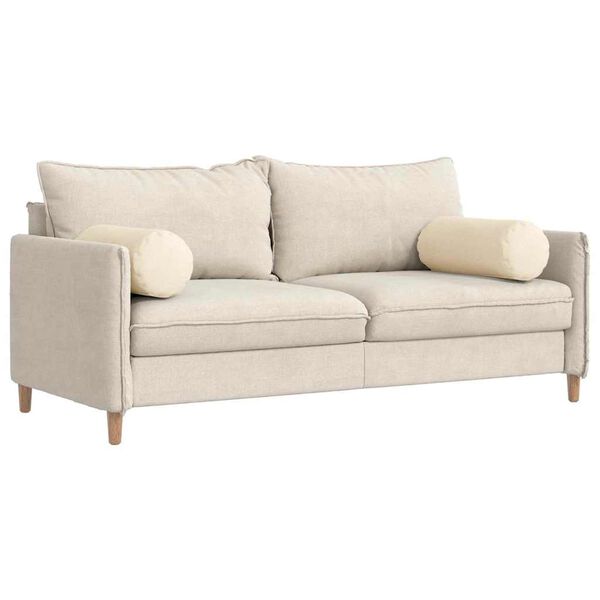 vidaXL Pagalvės 2 pcs Kreminė &Oslash; 25 x 70 cm Kordūrinis audinys