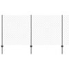 vidaXL Grandininės tvoros su stulpeliu 25 x 1,2 m PVC dengtas plienas
