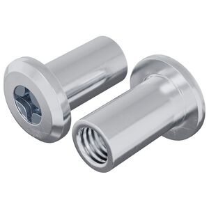 vidaXL Užrakto veržlė 2 vnt. Sidabro M6 x 15 mm Plienas