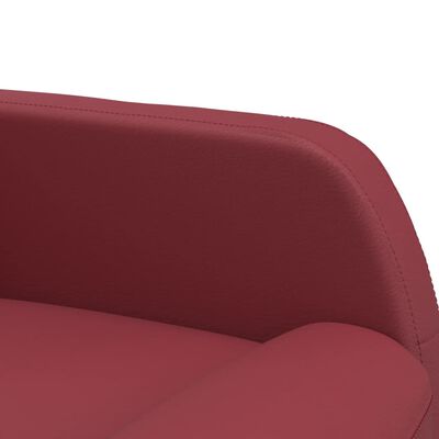 vidaXL Masažinis krėslas, raudonojo vyno spalvos, dirbtinė oda