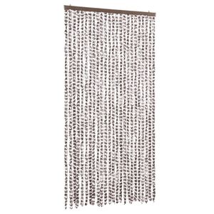 vidaXL Užuolaida nuo musių, taupe ir balta, 100x200cm, &scaron;enilis