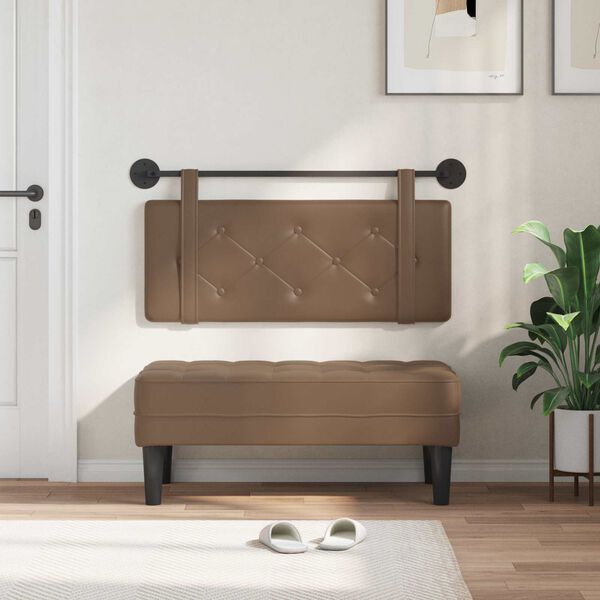 vidaXL Kabantysis galvūgalis Kapučino 100 cm Dirbtinė oda