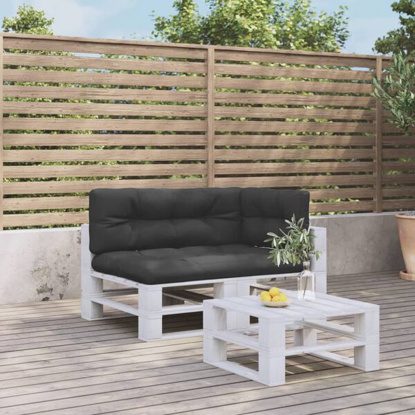 vidaXL Palečių pagalvėlės, 3vnt., juodos spalvos, audinys