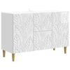 vidaXL Kabalas Itin blizgi balta 89 x 34,5 x 60 cm Apdirbta mediena