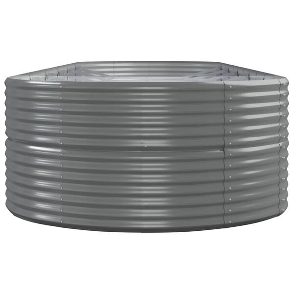 vidaXL Aukštas sodo lovelis, pilkas, 510x140x68cm, plienas