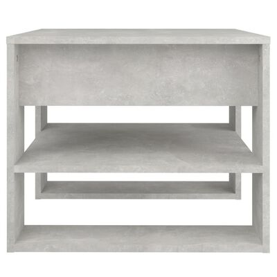 vidaXL Kavos staliukas, betono pilkas, 55,5x55x45cm, apdirbta mediena