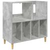 vidaXL Plok&scaron;telių grotuvo stovas Betono pilka 82 x 39,5 x 82,5 cm